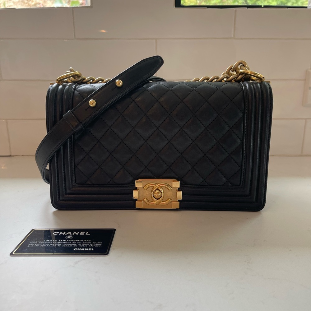 Authentic Chanel Boy Flap Bag